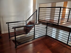 custom modern horizontal iron railings