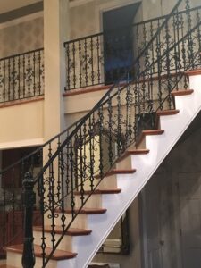 custom black iron railing for staircase