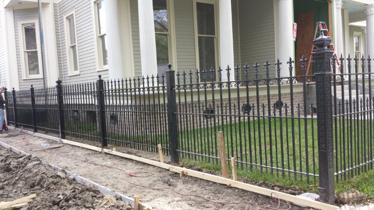 custom black wrought iron fence
