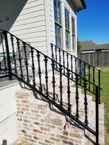 custom cast iron front step railing
