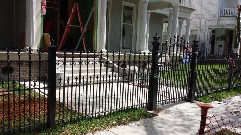 custom wrought iron fence abd gate