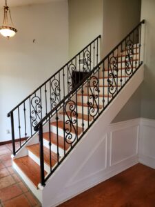 custom decorative interior wrought iron staircase railing
