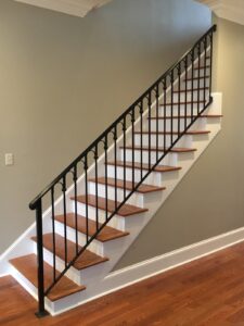 custom interior wrought iron black staircase railings