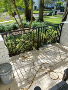 custom wrought iron modern porch railings