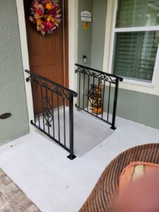 custom wrought iron railings for handicap ramp