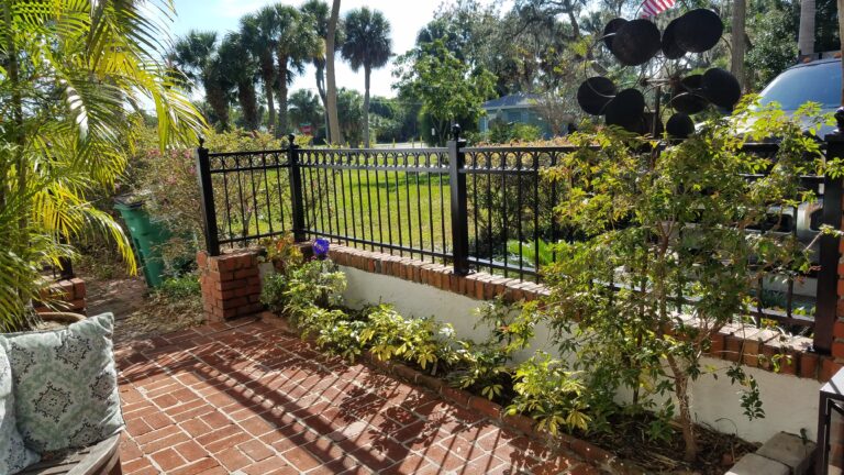 wrought iron fence for front porch
