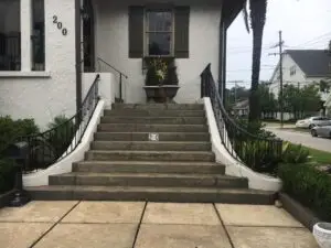 fron steps entrances stair railings