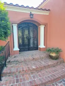wrought iron double gate