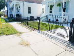 wrought iron fence with dual swing wrought iron driveway gate