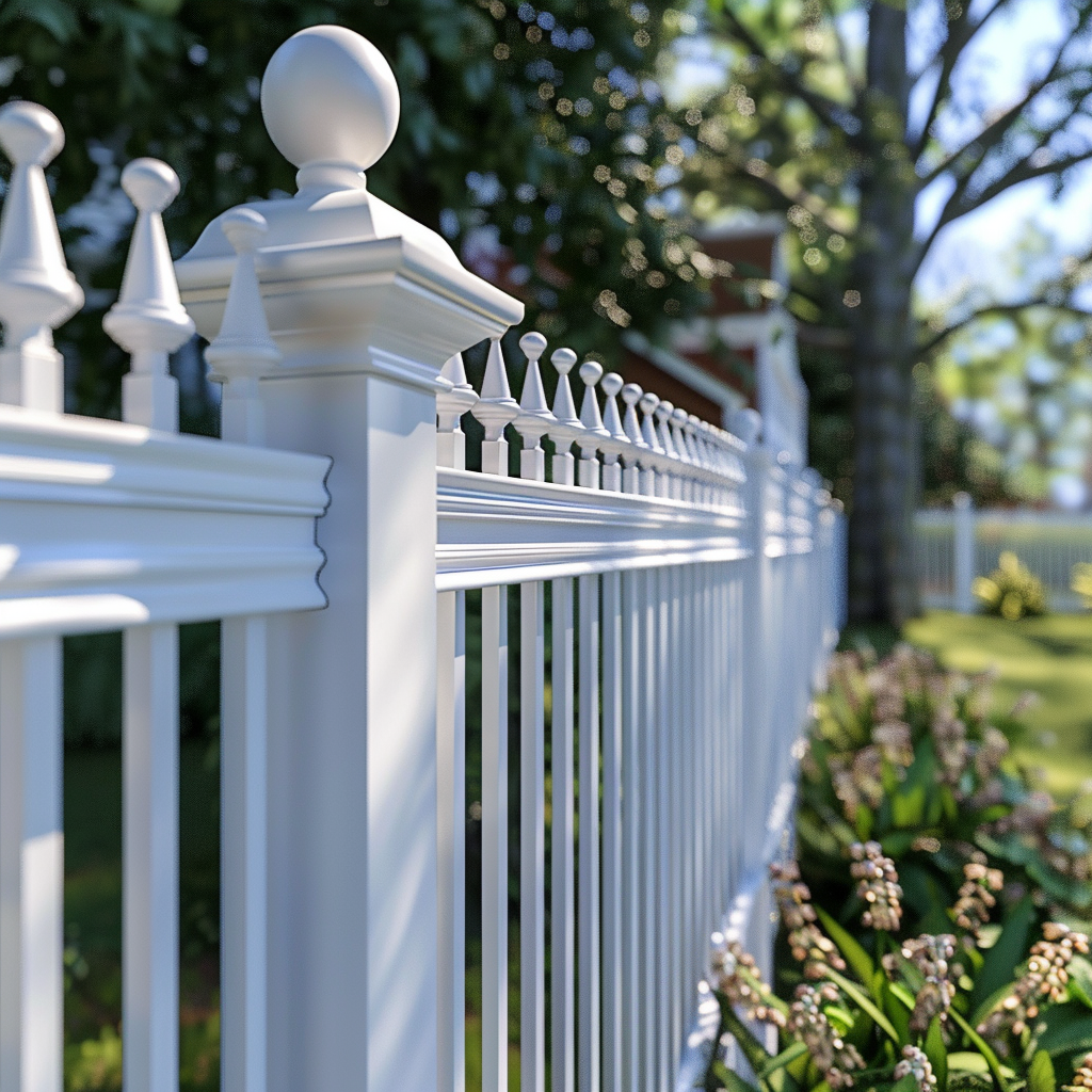 Custom aluminum fencing with ball point finials