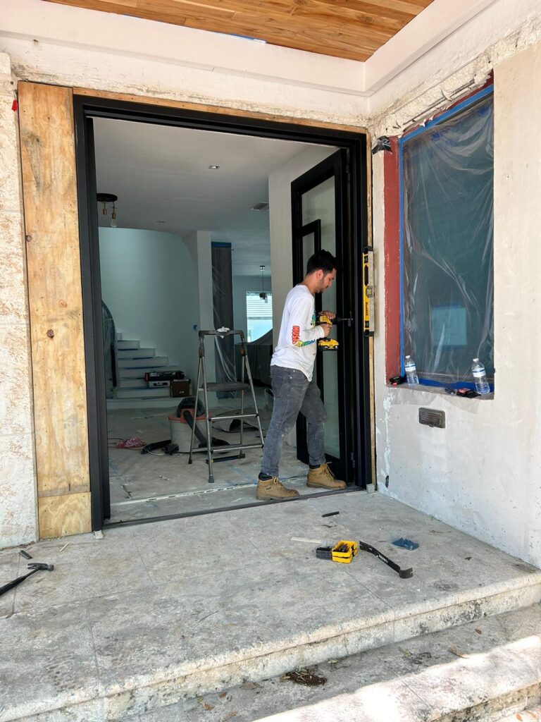 wrought iron door installation process