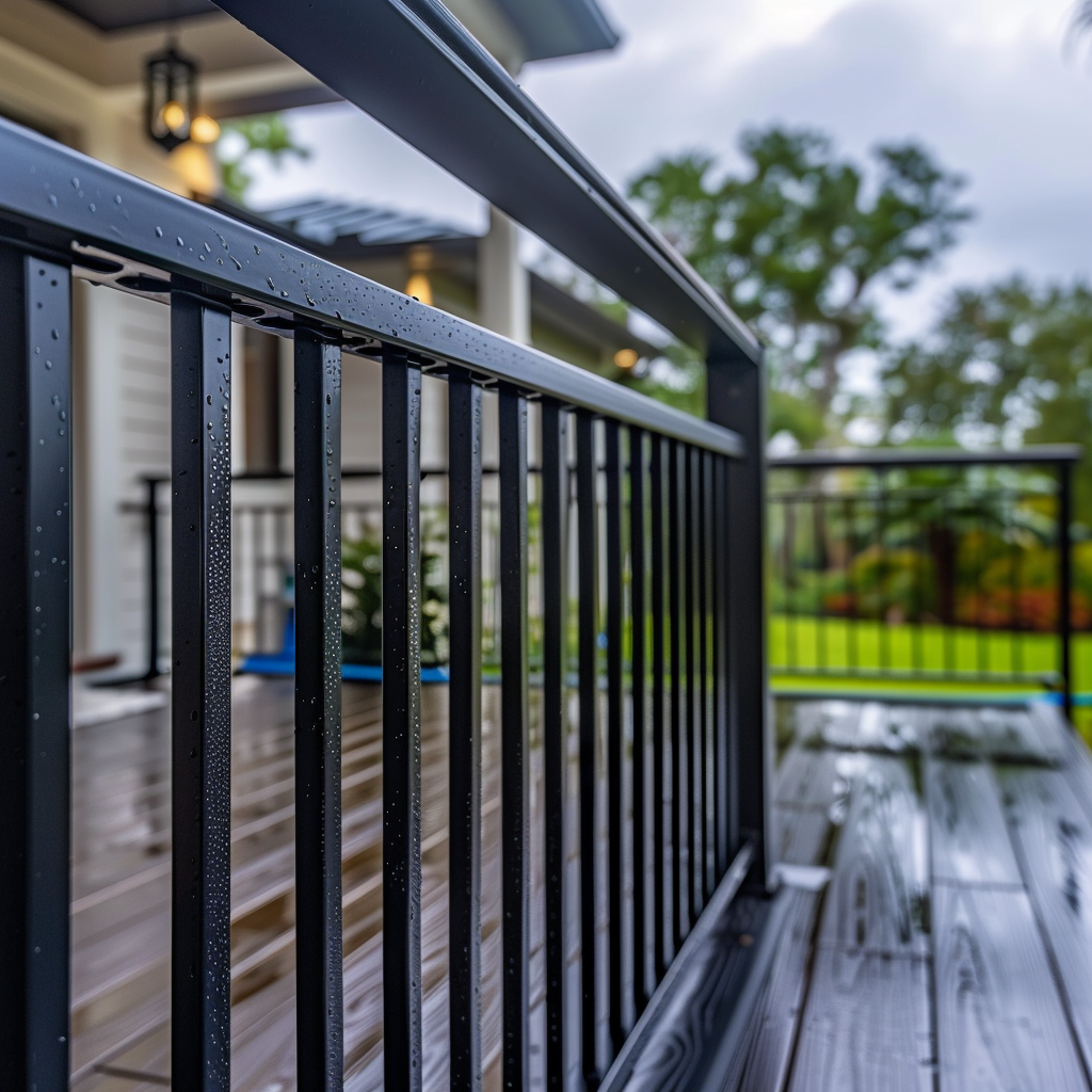 Verical aluminum railings