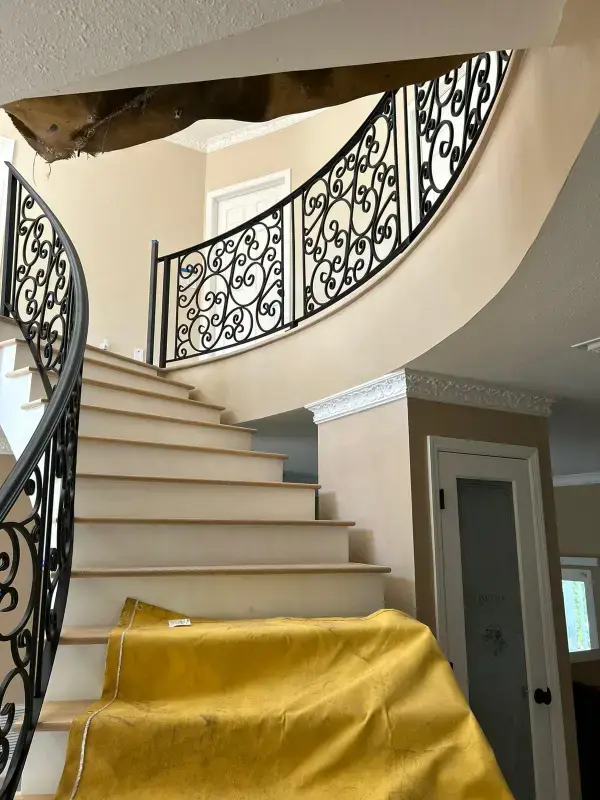interior wrought iron stair railing