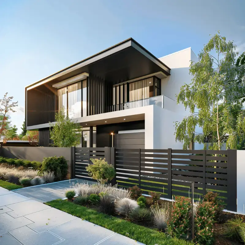 black aluminum fencing