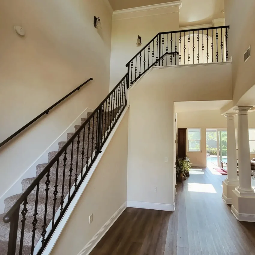 custom interior wrought iron staircase railings